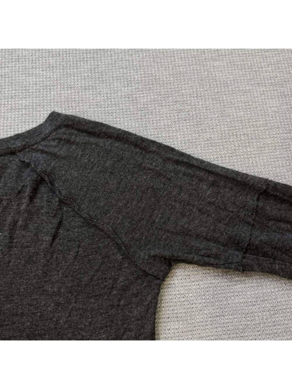 Mornings + Mimosas Graphic Long Sleeve Top Sz XS Dark Gray Relaxed by Well Worn - Picture 6 of 11